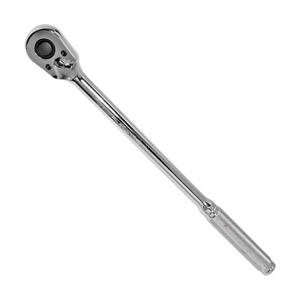 3/8" Drive 48 Geared Teeth Ratchet, Long Handled, Chrome, 3/8", 11-3/8", Chrome